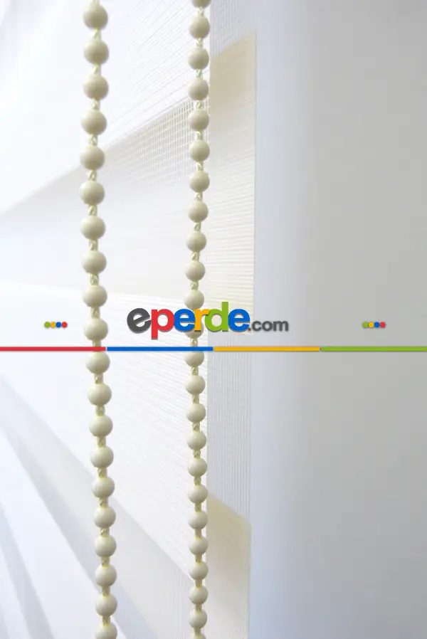New Düz Zebra Perde- Krem Açık