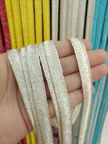 Açık Bej Rengi İp Perde İpek Duble Serisi- Bej-gümüş