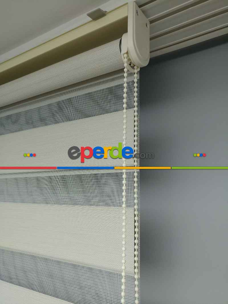 Karartma Zebra Perde - Blackout Zebra Perde-ışık Geçirmez Zebra Perde- Bej