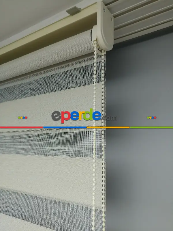 Salon Zebra Perde - Karartma Zebra Perde - Blackout Zebra Perde-ışık Geçirmez Zebra Perde- Bej