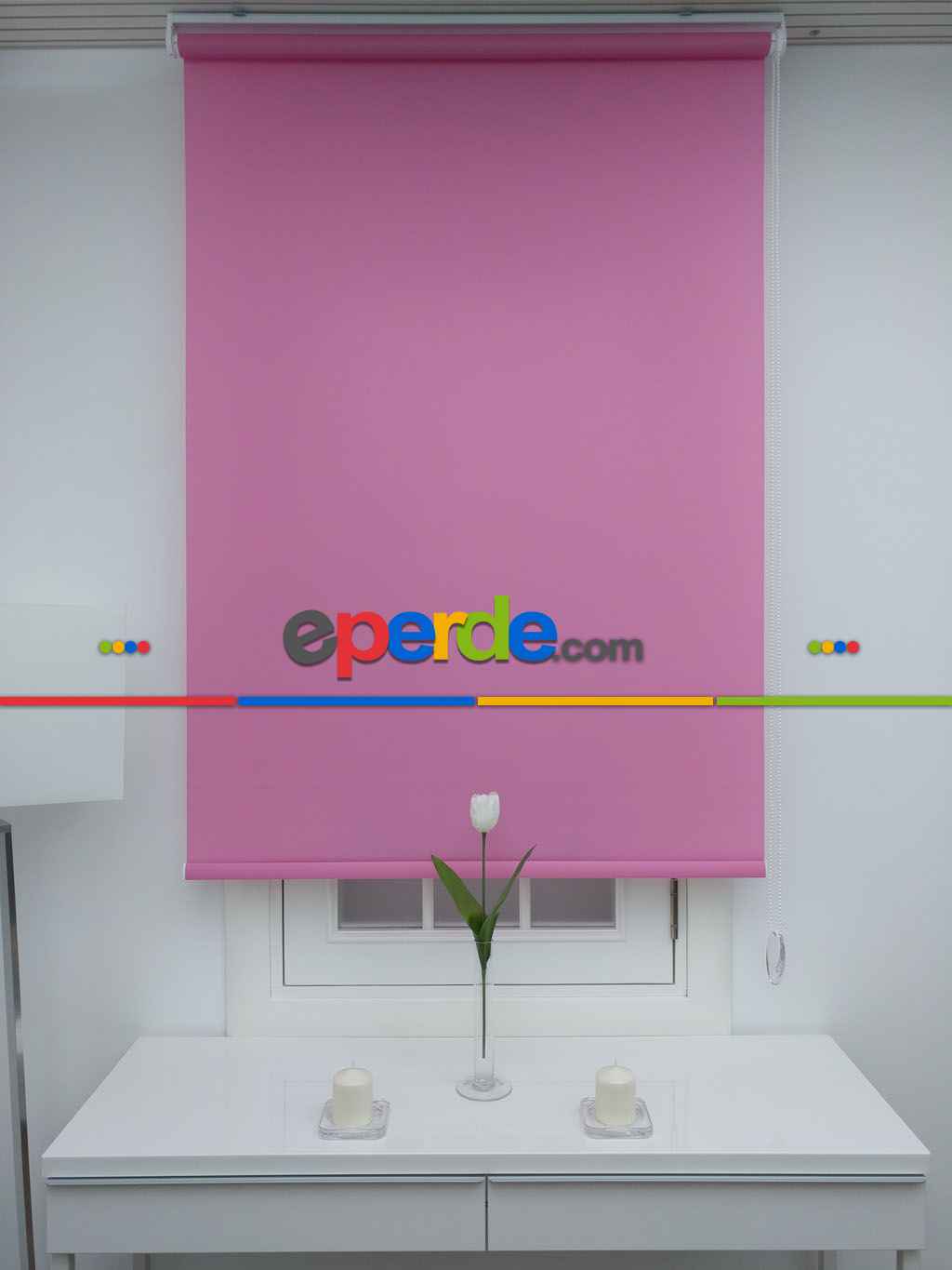 Pembe Stor Perde- Şeker Pembe