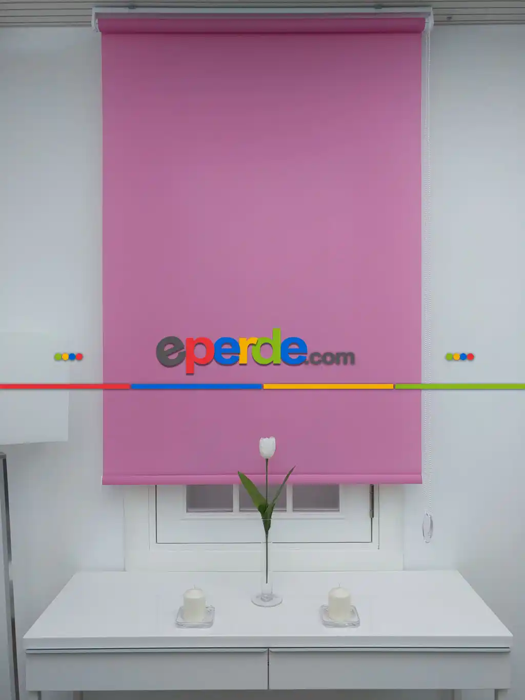 Pembe Stor Perde- Şeker Pembe