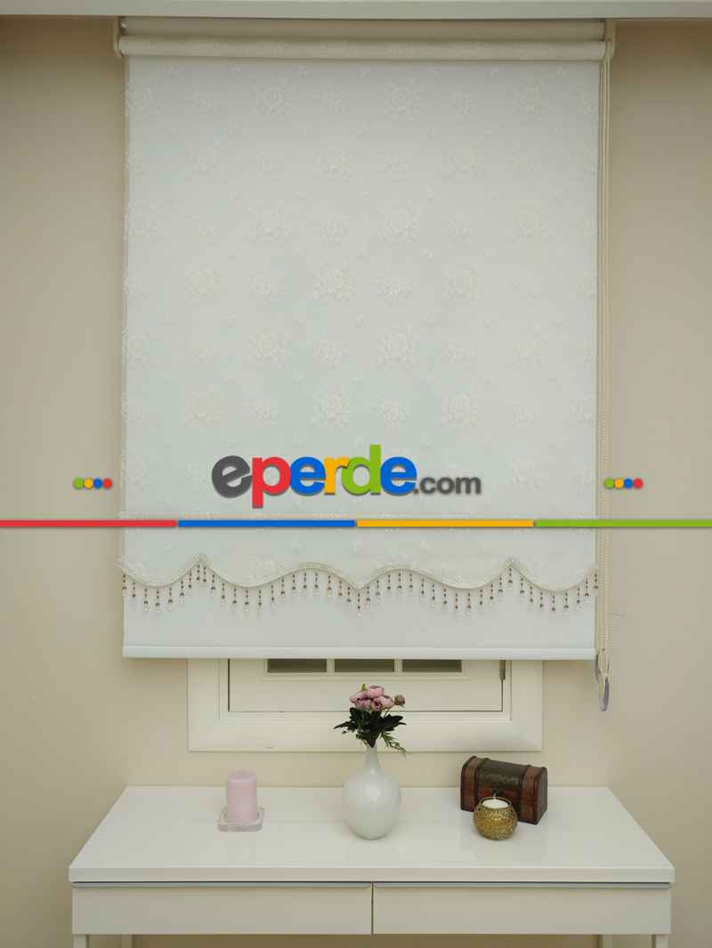 Brillant Özel Üretim - Son Kalite Çiftli Sistem Tül Perde Ve Stor Perde Tek Mekanizmada - Ekru