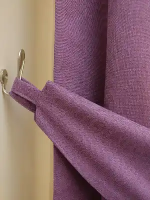 Lila Koyu - Düz Fon Perde ( En 150cm Dökümlü Fon Perde)- Lila Koyu Lila