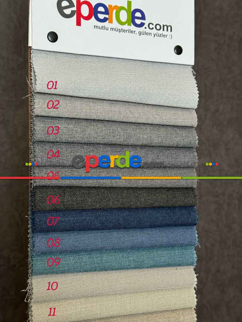 26 Farklı Renk Premium %90 Blackout Karartma Keten Fon Perde