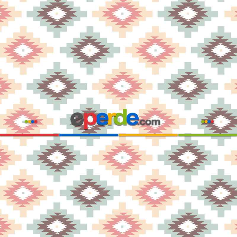 Etnik Desenli Fon Perde Evm233-4 Kumaşı Kalındır Duck Bezi Değildir- Beyaz-Krem-Pembe-Mavi Açık-Gül Kurusu