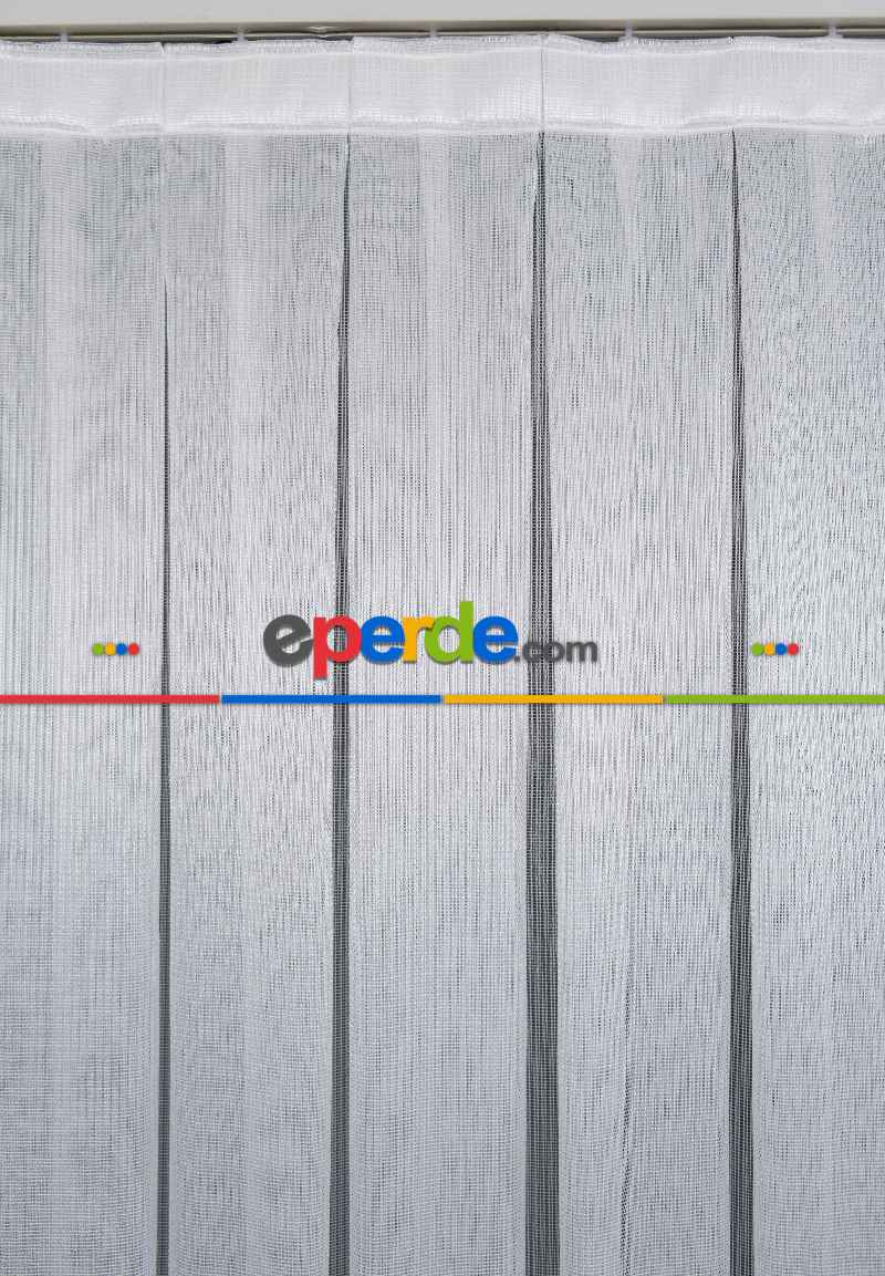 Yatak Odası - 2022 Etek Örme Bantlı Sugar Tül Perde 2165