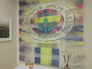 Çocuk Odası Fb Fenerbahçe Zebra Perde Taraftar Perde - Özel U.v. Baskı- Lacivert