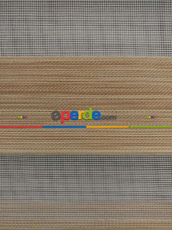 Salon Zebra Perde - 2021 Sezonu - Karartma Zebra Perde - Blackout Zebra Perde-ışık Geçirmez Zebra Perde- Kahve