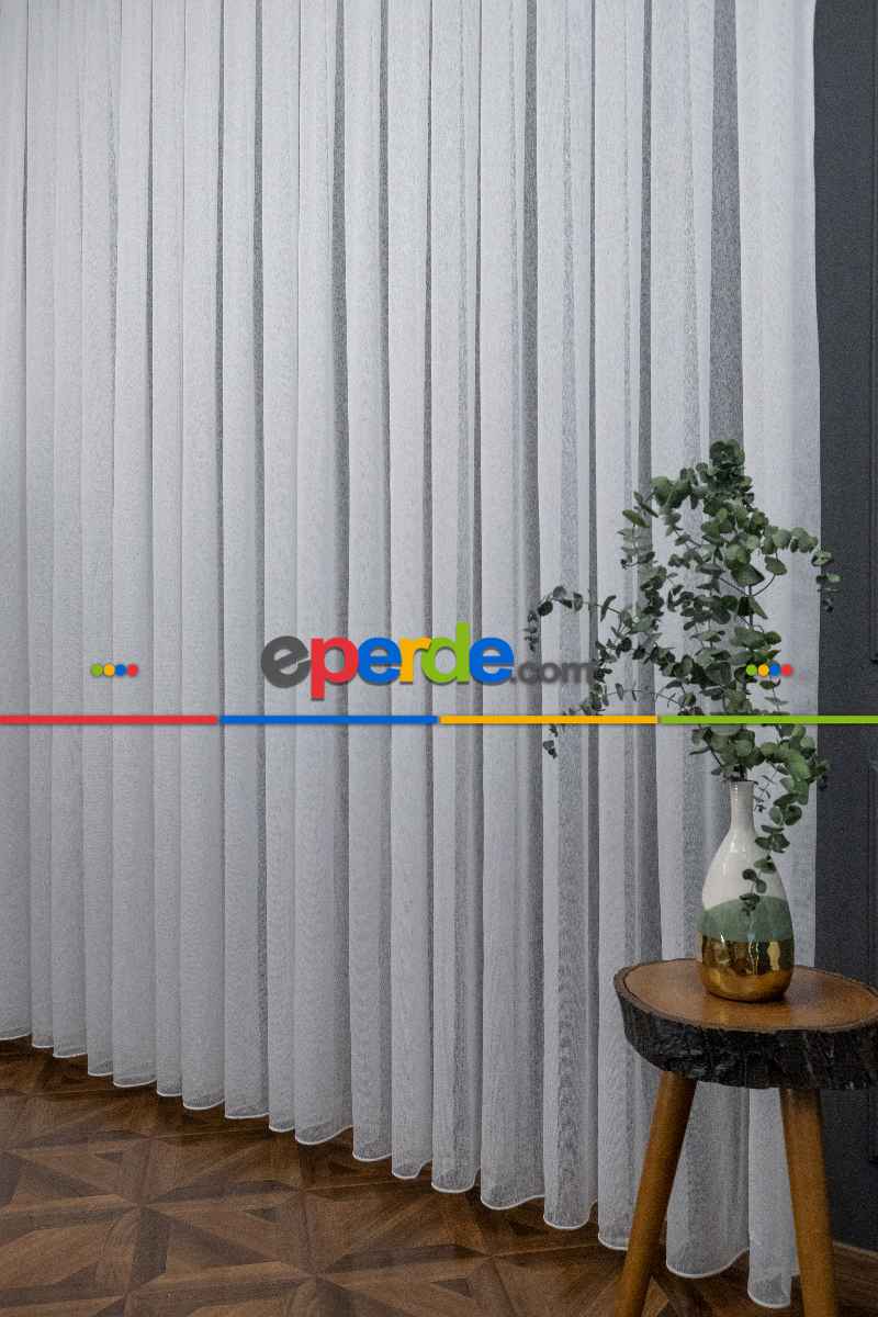 Premier Gramajlı Buzlu Zemin Avior Ekru Tül - Kurşunlu Tül