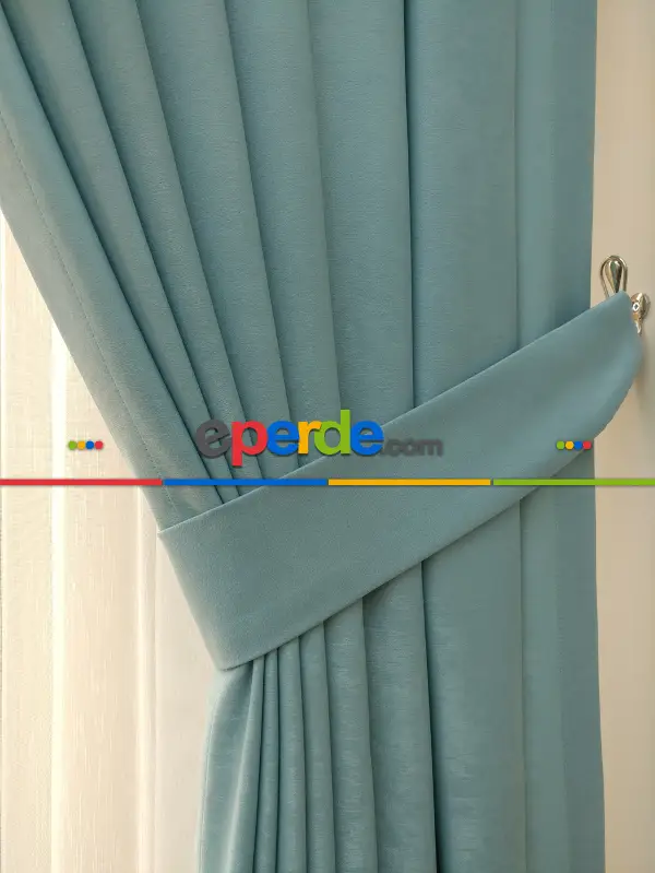 Yatak Odası - Soft Mint Yeşili Fon Perde (180)- Mint