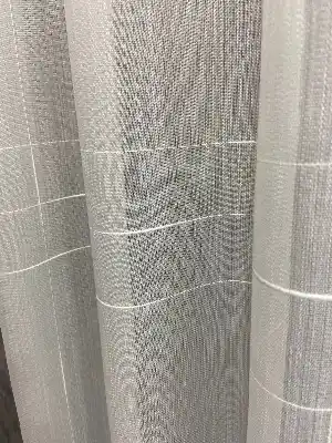 Düz Çizgili Bambu Tül Perde