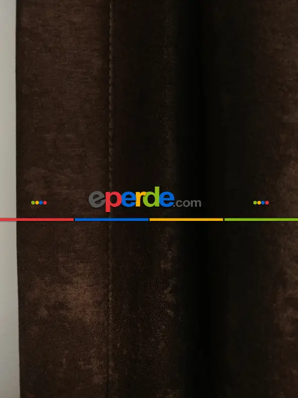 Salon - Soft Fon Perde Sütlü Kahve Dökümlü En - Sütlü Kahve