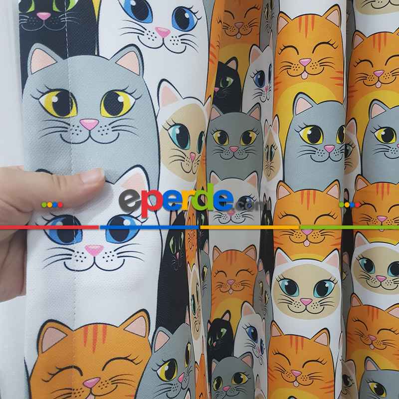 Çocuk Odası Fon Perde- Siyah