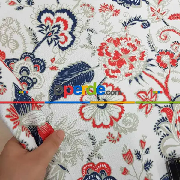 Yatak Odası - Çiçek Desenli Fon Perde Evm1516 Kumaşı Kalındır Duck Bezi Değildir-  Çok Renkli 2