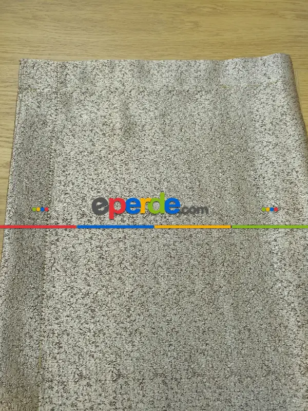 Kahve Çok Gramajlı Desenli Jakar Fon Perde