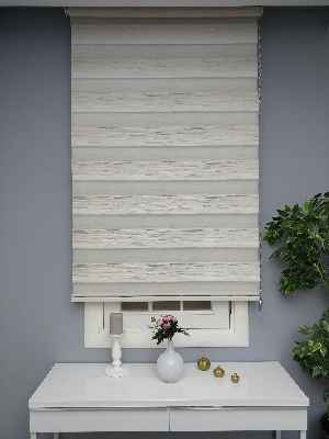 Renk Geçişli Pliseli Zebra Beyaz-krem Yeni Sezon Perle Home