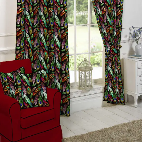 Kuşlu Fon Perde Evim 316 Kumaşı Kalındır Duck Bezi Değildir