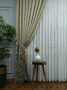 Bej Jakar Fon Perde (180)- Krem Koyu