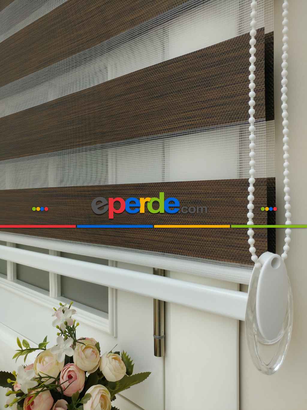 #üreticifirma %40 İndirimli Lüx Bambu Zebra Perde Ahşap Görünümlü -acı Kahve- Acı Kahve