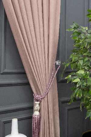 Dökümlü Düz Renk Hafif Parlak Soft Perde 140 Cm