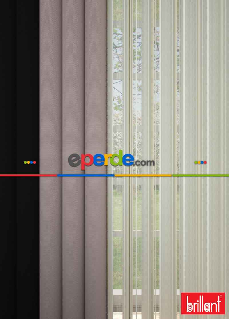 Brillant Akıllı Tül Siyah-koyu Lila Perde Tül Dikey Zebra Perde Düz 1. Kalite