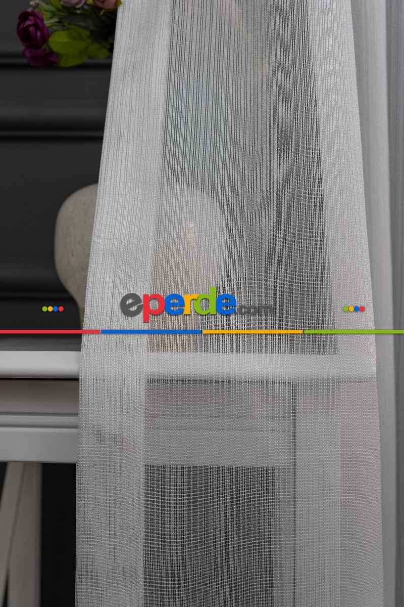 Mutfak - Ekru Kar Tül Ütü İstemeyen Fantazi Tül - İtinalı Dikiş Garantisi