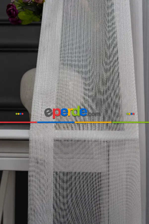 Ekru Kar Tül Ütü İstemeyen Fantazi Tül - İtinalı Dikiş Garantisi - Kurşunlu Tül