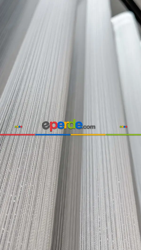 Vakko Simli Çizgili Tül Perde, Premium Seri Ağır Gramajlı