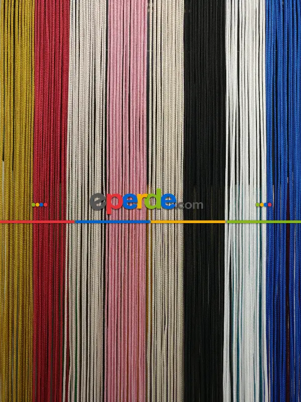 Lacivert Rengi İp Perde Kalın Zincir Serisi- Mavi