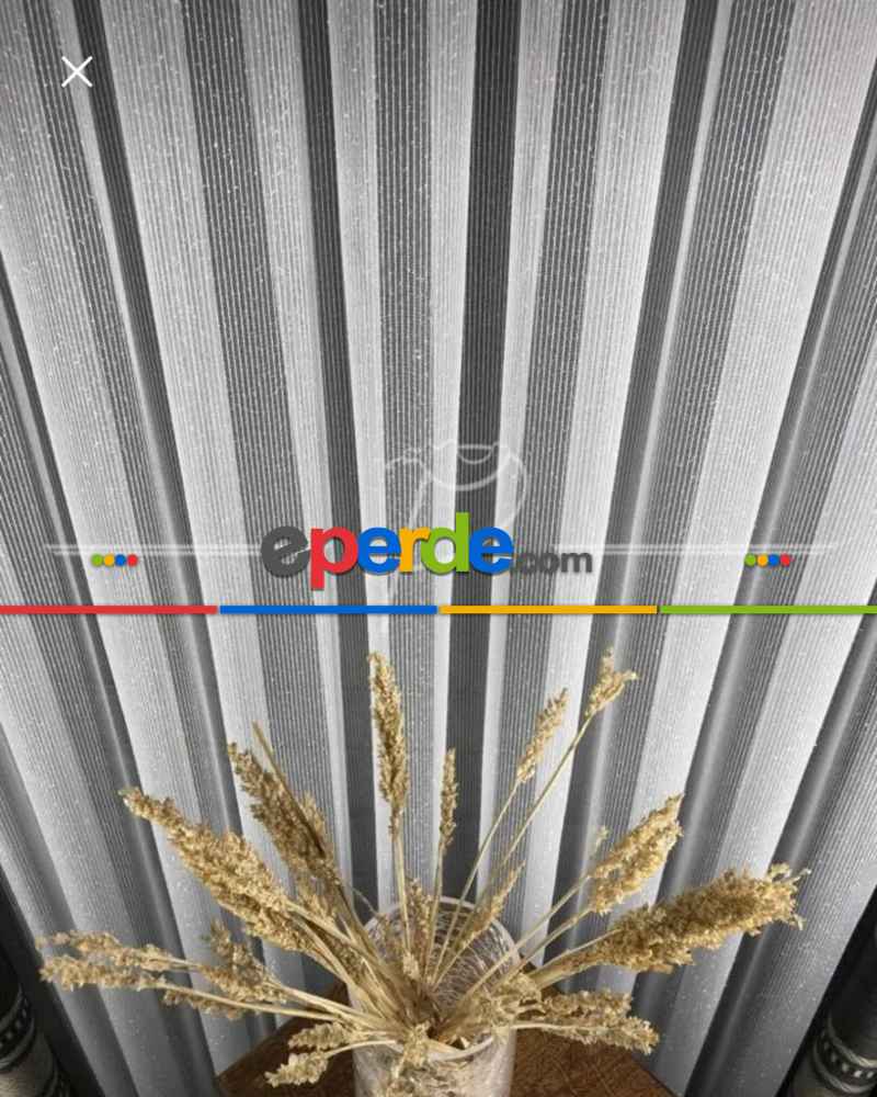 Brillant Düz Simli Lüx Tül Perde