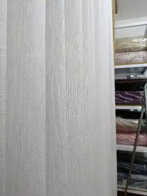 Leor Zırh Güneş Işığında Parlayan Tül Perde - Gümüş