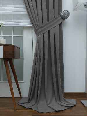 Toprak Gri Düz Fon Perde (280 Eninde)- Gri-füme-antrasit