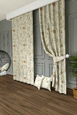 Bebek Odası - Taç Desen Baskılı Fon Perde