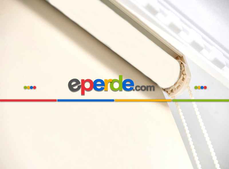 Brillant Krem Etek Dilimli Stor Perde- Krem