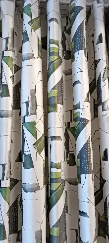 Modern Desenli Fon Perde İthal Kadife