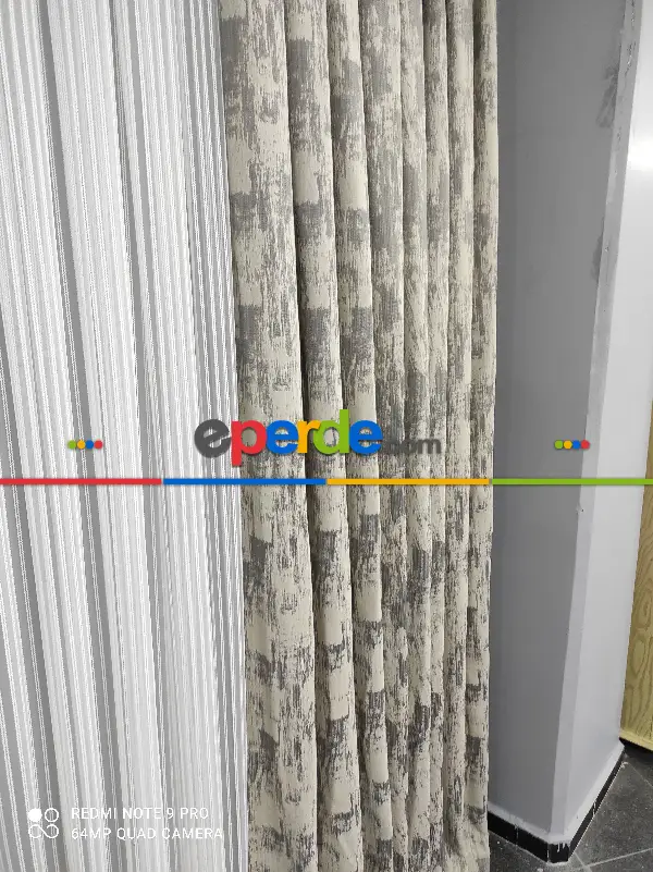 Jakarlı Fon Perde- Çok Renkli 2