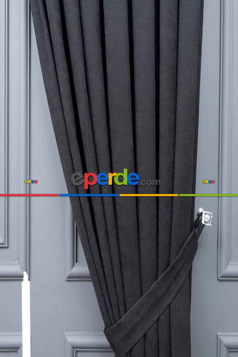 Soft Fon Perde Gri- Gri-füme-antrasit