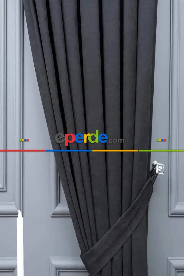 Yatak Odası - Soft Fon Perde Gri- Gri-füme-antrasit