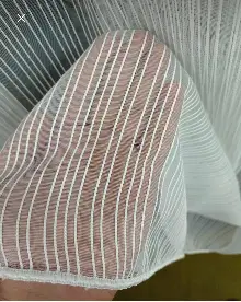 Fırsat !!! Birinci Kalite Çizgili Tül (gramajı Yüksek ) Ekru Renk Kırık Beyaz- Ekru - Kurşunlu Tül