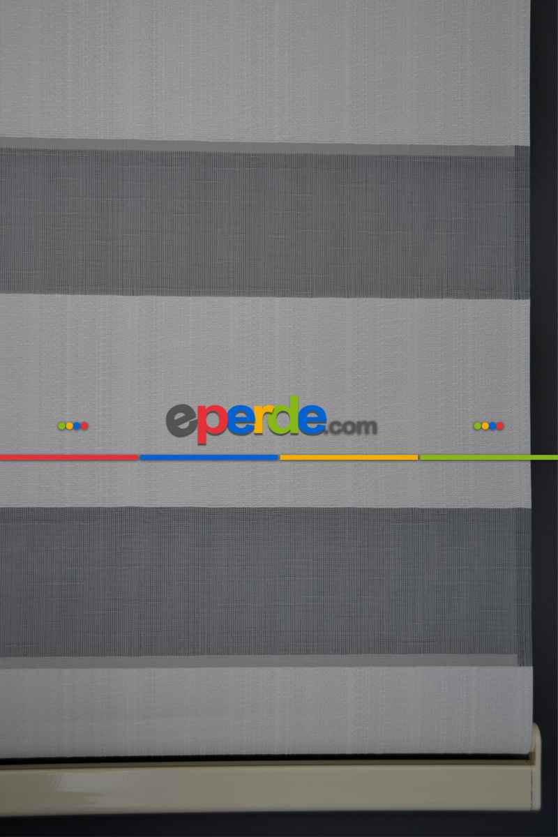 Halim Perdesan Jk-280 Beyaz Renk Etekli Veya Eteksiz Zebra Stor Perde