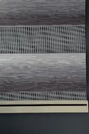 Halim Perdesan Mf-11 Beyaz & Gri Renk Etekli Veya Eteksiz Zebra Stor Perde