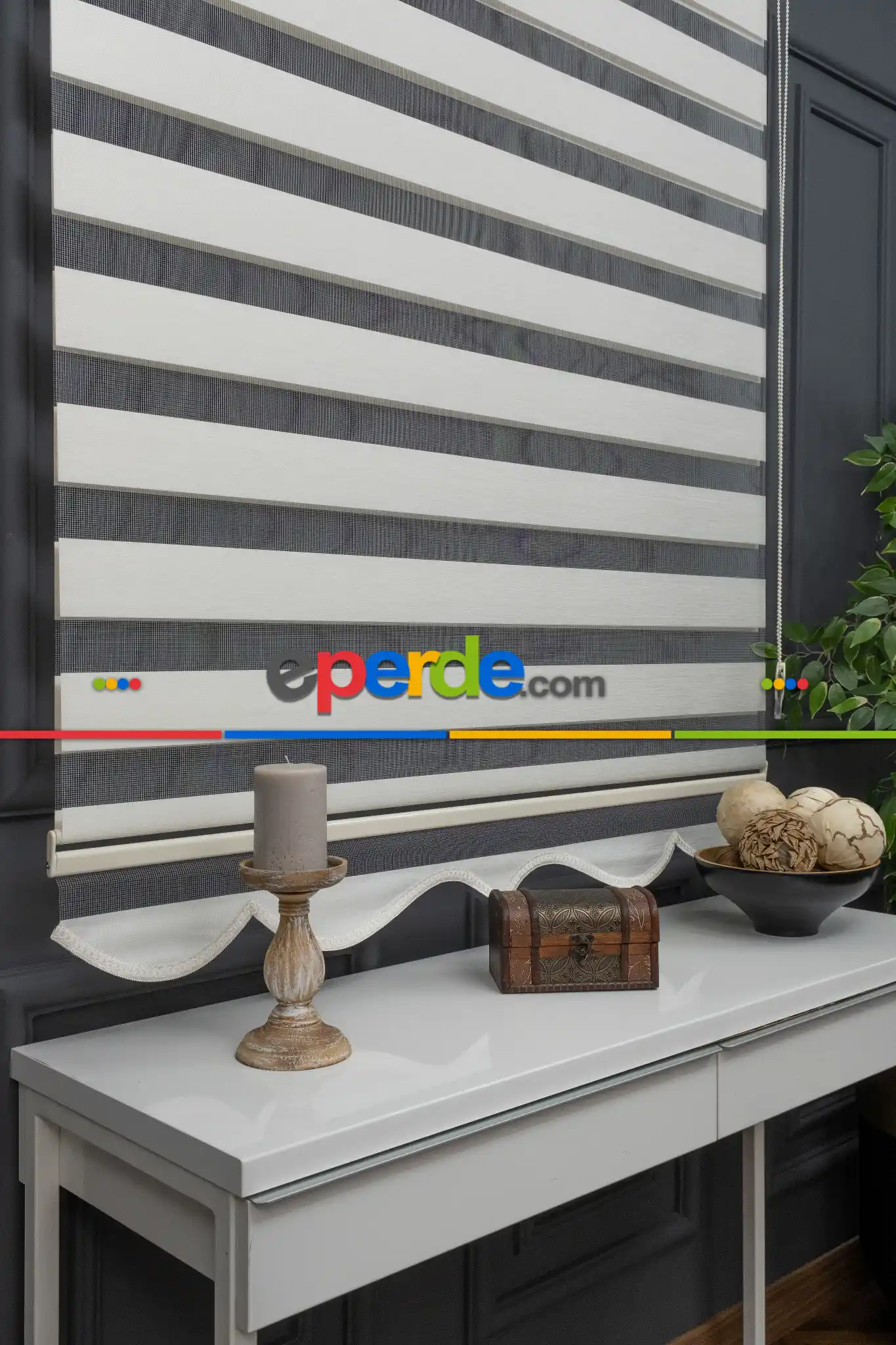 Krem Bambu Zebra Perde 90x200