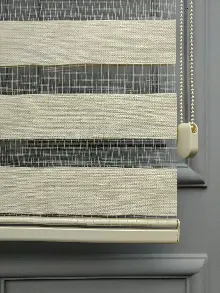 2025 Sezonu - Zebra Perde - Bambu Zebra Perde- Bej-krem Açık