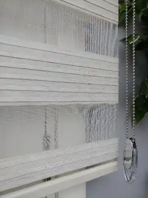 Krem Perle Home Düz Zebra Perde