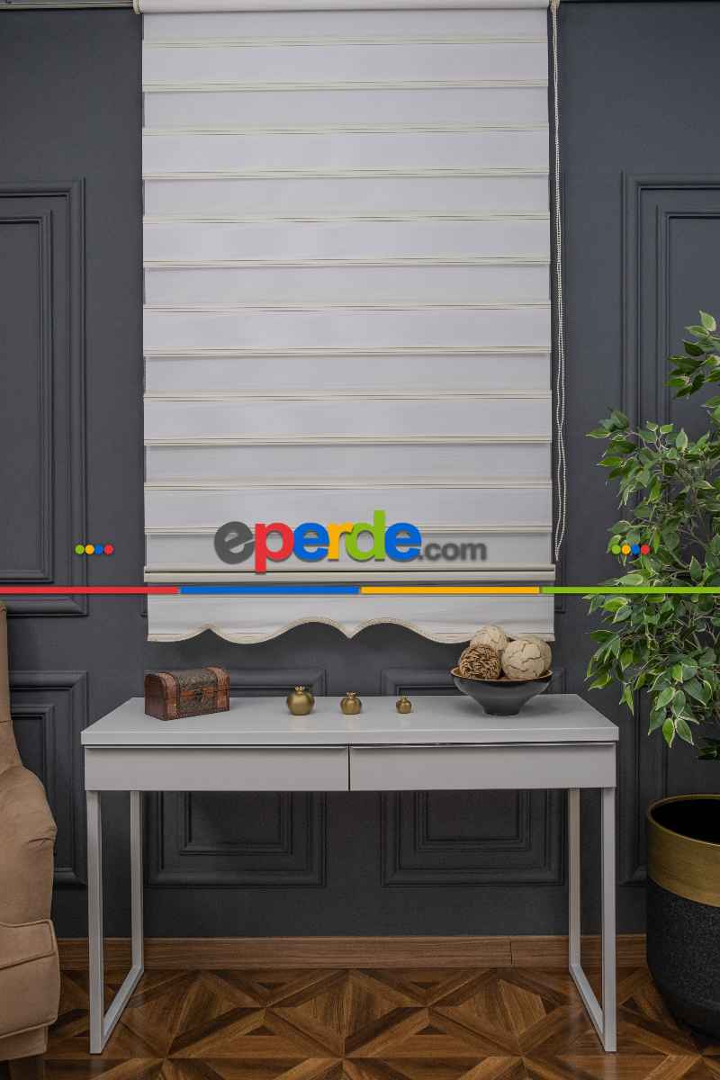 Oturma Odası - Zebra Perde - Yarım Plise - Geniş Palet Zebra Perde