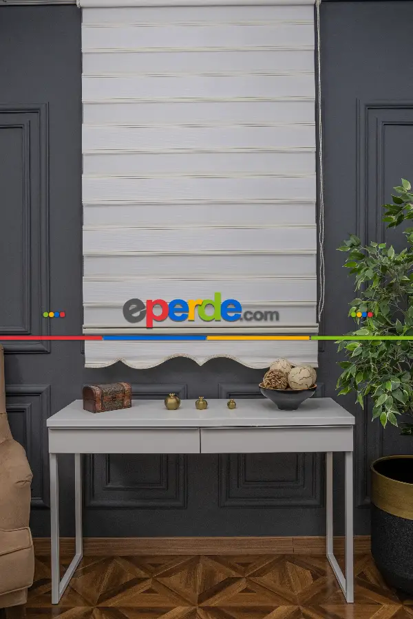 Mutfak- Zebra Perde - Yarım Plise - Geniş Palet Zebra Perde