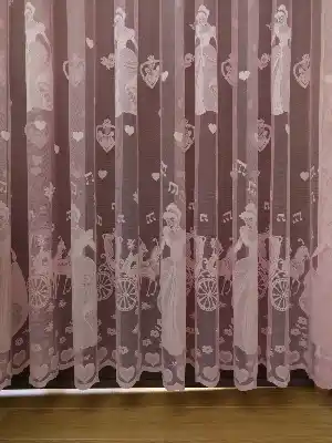 Pembe Kız Çocuk Odası Tül Perde Sindirella- Pembe