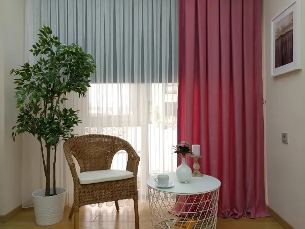 Salon Soft Fon Perde- Pembe Koyu