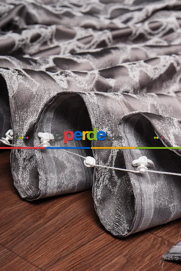 Salon Fon Perde - S Pile Dökümlü Jakar Dokuma Fon Perde